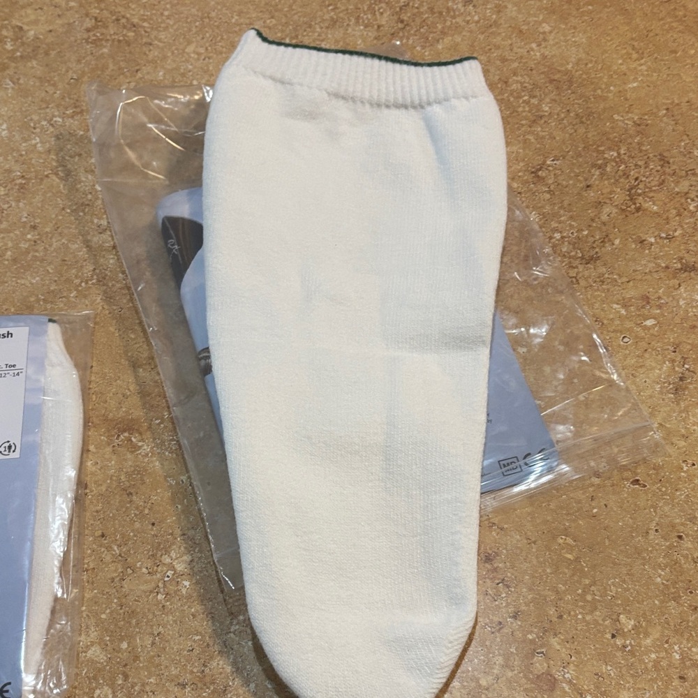 Premium White Men's Amputee Casual Socks
